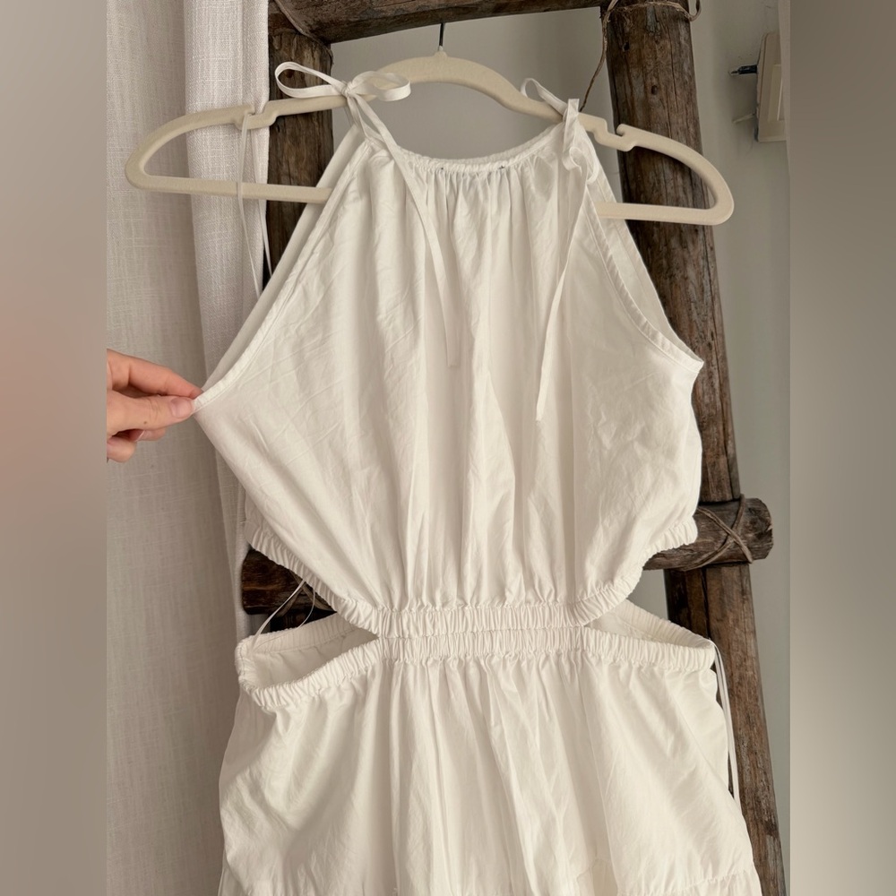 J. Crew White Harbor Midi Dress with cut out detail - Picture 4 of 8